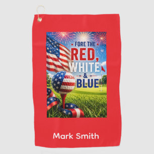 Golf 4th July Independence Day Towel