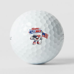 Golf 4th July Independence Day with flag Balls