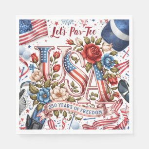 Golf 4th of July 250 Years Independence Napkin