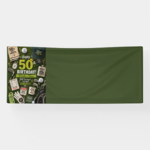 Golf 50th Birthday for golfer Banner
