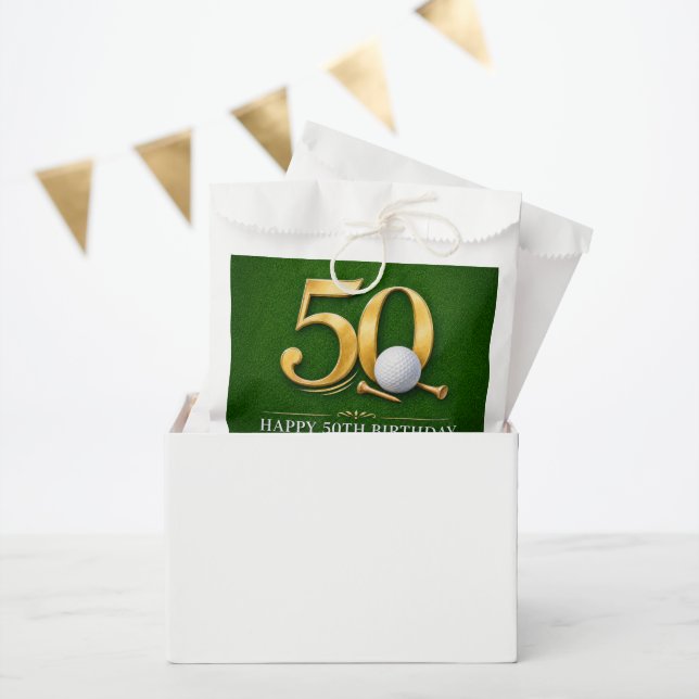 Golf 50th Birthday for golfer Favour Bags (Party)