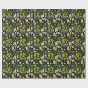 Golf 50th Birthday for golfer humourous golf sayin Wrapping Paper