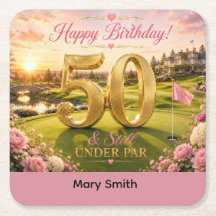 Golf 50th Birthday for Woman Golfer