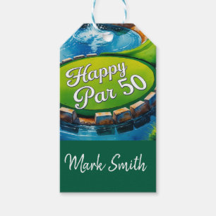 Golf 50th Birthday on Golf Course  Gift Tags