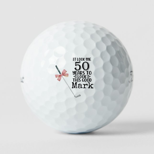 Golf 50th Birthday Par tee thirty party for golfer Golf Balls (Front)