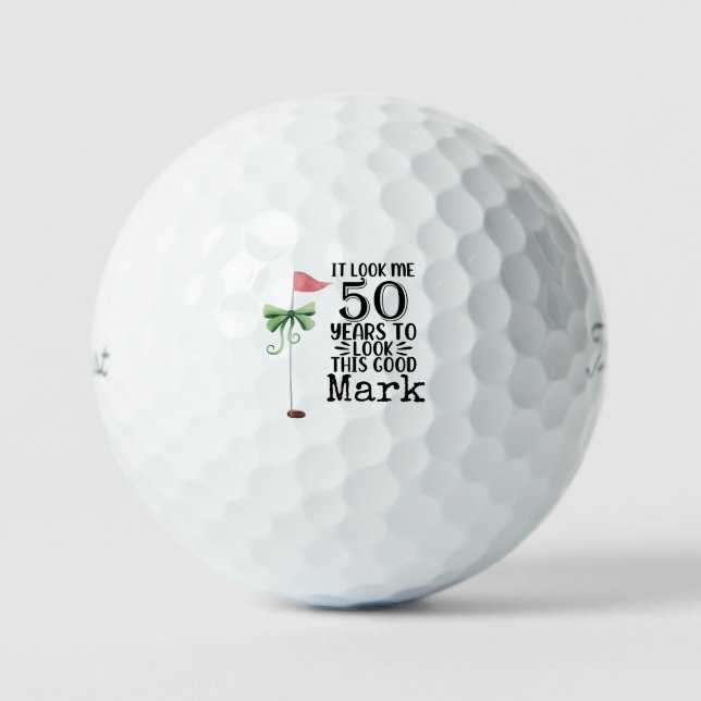Golf 50th Birthday Par tee thirty party for golfer Golf Balls (Front)