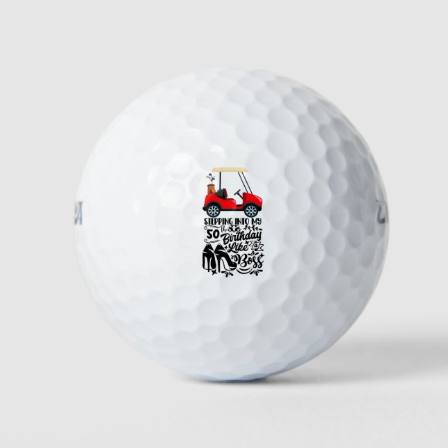 Golf 50th Birthday to the golfer  Balls (Front)