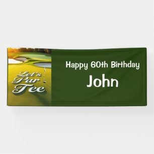 Golf 60th Birthday for golfer party  Banner
