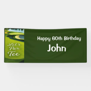 Golf 60th Birthday for golfer party  Banner