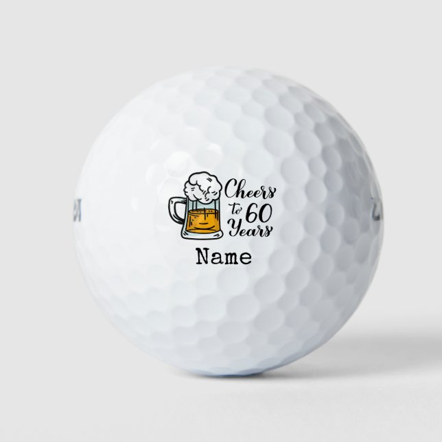 Golf  60th birthday golfer balls (Front)