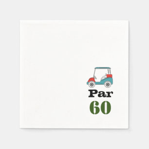 Golf 60th Birthday Par tee sixty Napkins