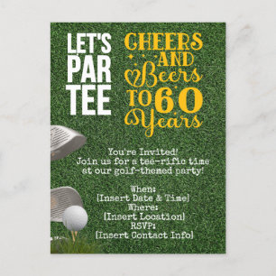 Golf 60th Birthday Party for Golfer  Postcard