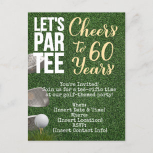 Golf 60th Birthday Party for Golfer Postcard