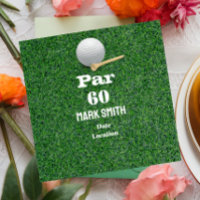 Golf 60th Birthday with Ball on Green for golfer