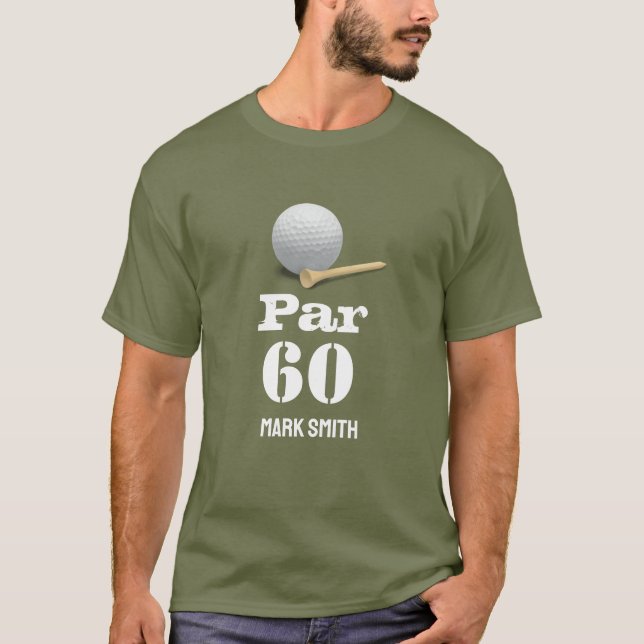 Golf 60th Birthday with Ball on Green for golfer  T-Shirt (Front)