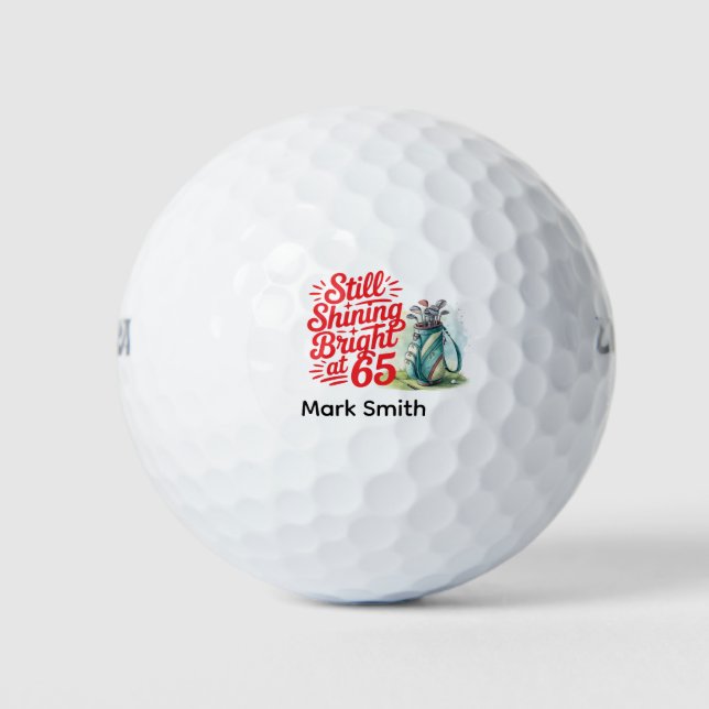 Golf 65th birthday for golfer  balls (Front)