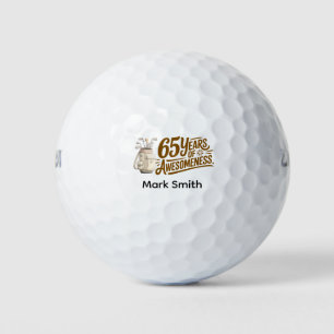 Golf 65th birthday for golfer  balls