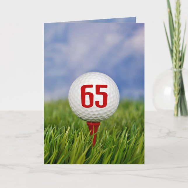 Golf 65th Birthday Party  Invitation (Front)