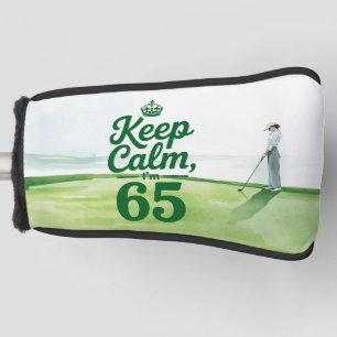 Golf 65th Birthday with golf course Head Cover