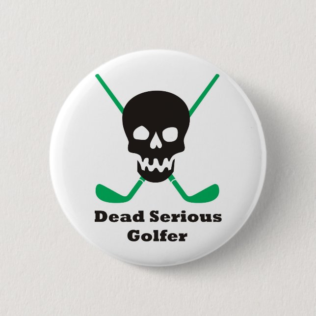Golf 6 Cm Round Badge (Front)