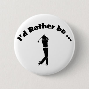 Golf 6 Cm Round Badge