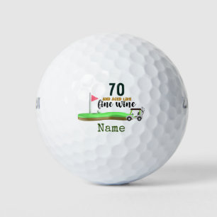 Golf 70th Birthday for golfer with golf flag Golf  Golf Balls
