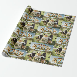 Golf 70th Birthday for Golfer  Wrapping Paper