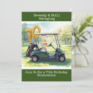 Golf 70th birthday Par Tee Golfer party Invitation