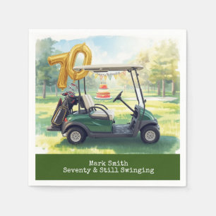 Golf 70th birthday Par Tee Golfer party Napkin