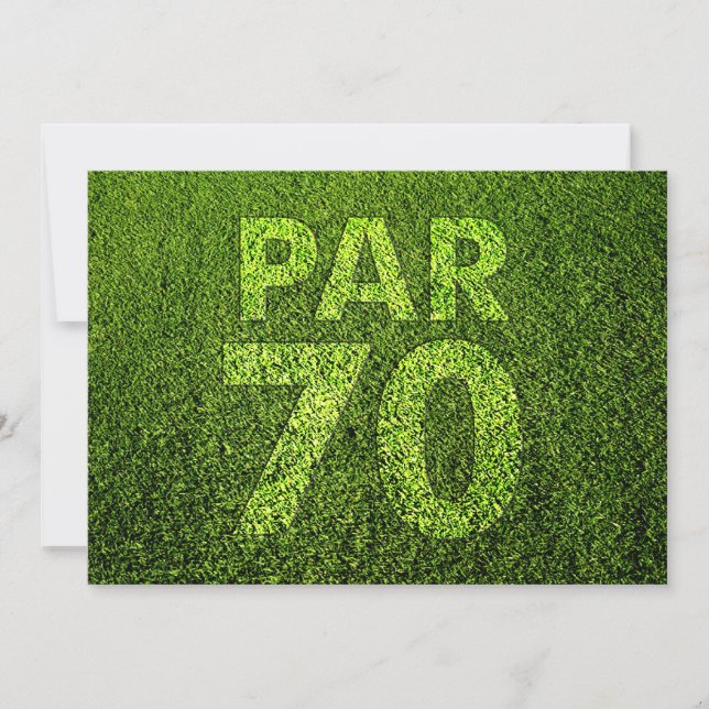 Golf 70th Birthday Party Invitation (Front)