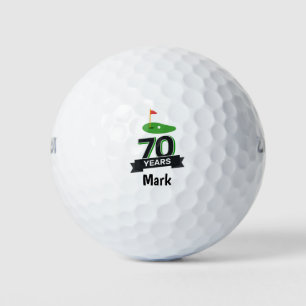 Golf 70th Birthday to You with Golf Flag  Balls