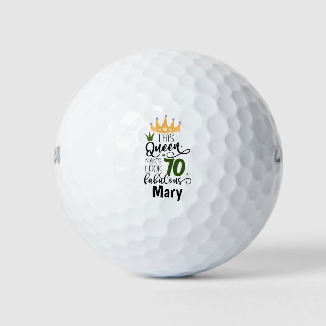 Golf 70th Birthday to You with Golf Flag  Balls (Front)