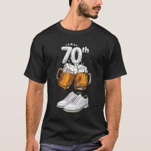 Golf 70th Birthday with Beer for golfer T-Shirt