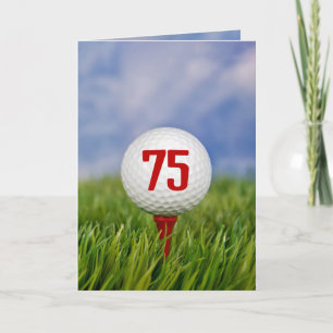Golf 75th Birthday Party Invitation