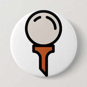 golf 7.5 cm round badge
