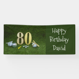 Golf 80th Birthday Anniversary to golfer  Banner
