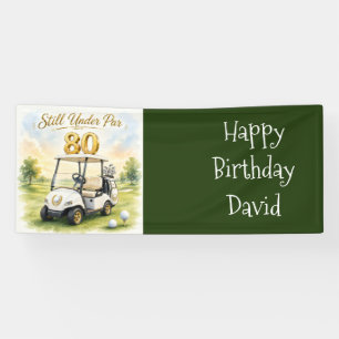 Golf 80th Birthday Anniversary to golfer  Banner