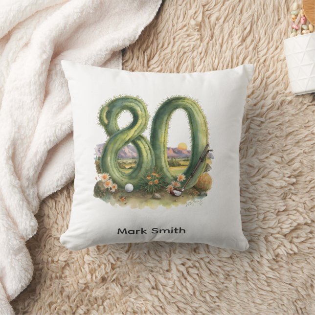 Golf 80th Birthday at Arizona Cushion (Blanket)