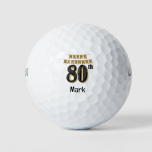 Golf 80th Birthday for Golfer Golf Balls
