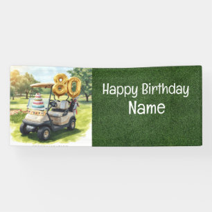 Golf 80th Birthday gifts for golfer Banner