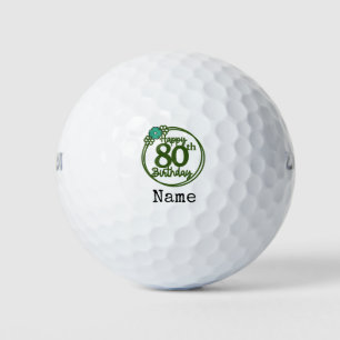 Golf 80th Birthday  golfer Name Number    Balls
