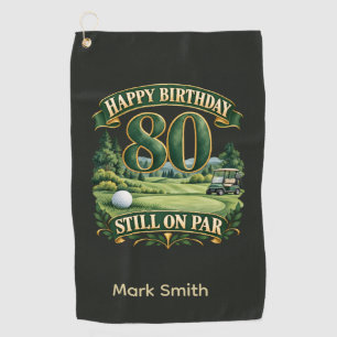 Golf 80th Birthday Personalised Towel