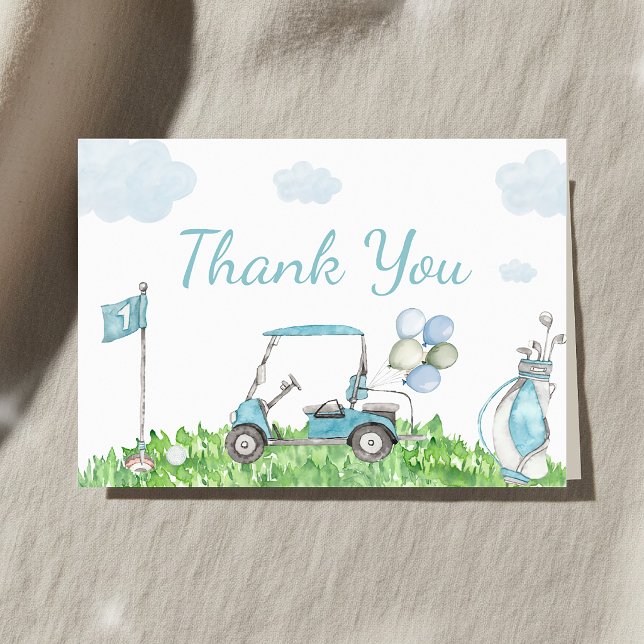 Golf A Little Putter Baby Shower Thank You Card (Creator Uploaded)