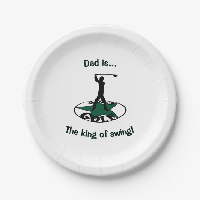 Golf - a wonderful game   paper plate (Front)