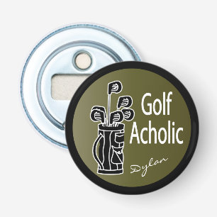 Golf Aholic - Funny Humour Bottle Opener