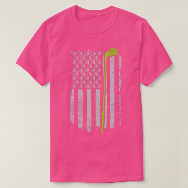 Golf American Flag 1 T-Shirt (Design Front)