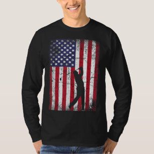 Golf American Flag 4th of July men women gift T-Shirt