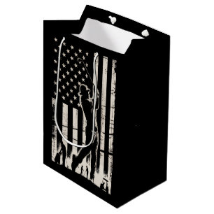Golf American Flag Gifts Birthday Father's Day Medium Gift Bag
