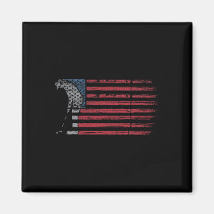 Golf American Flag Golfer Golfing 1 Magnet