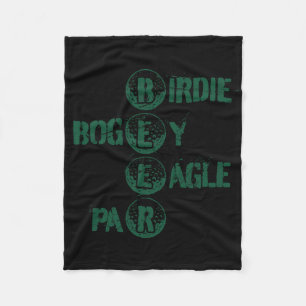 Golf And Beer Funny Golf Golfing Golfer Joke Dad Fleece Blanket